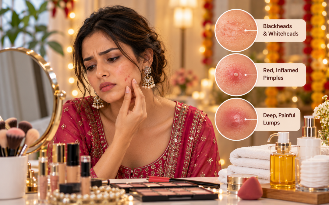 Breaking Out After Dussehra? Why Festival Makeup Triggers Acne, and What Helps